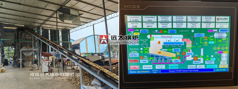 wood biomass boiler 15ton,reciprocating grate boiler,szw biomass boiler