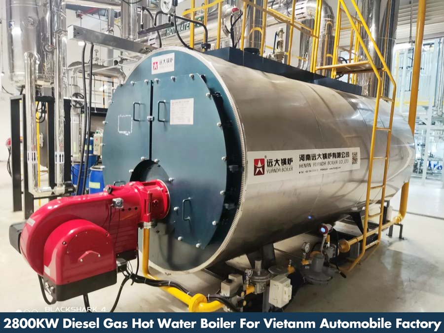 automobile factory hot water boiler,diesel gas boiler car factory,industrial heating boiler