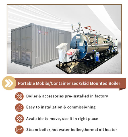 portable thermal oil boiler,mobile thermal oil boiler,skid mounted thermal oil boiler