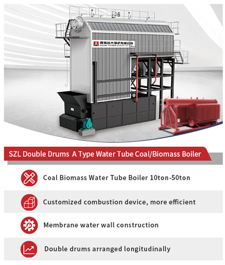 water tube biomass boiler,reciprocating grate boiler,szl biomass boiler