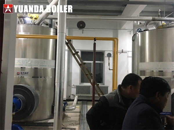 Vertical Gas Hot Water Heater Boiler 700kw Central Heating Boiler For Oil & Gas Industry