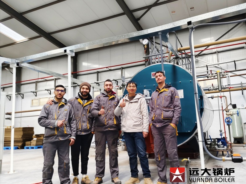 China Yuanda Boiler Sale Service in Algeria, Engineer Working Industrial Boiler Commissioning Service