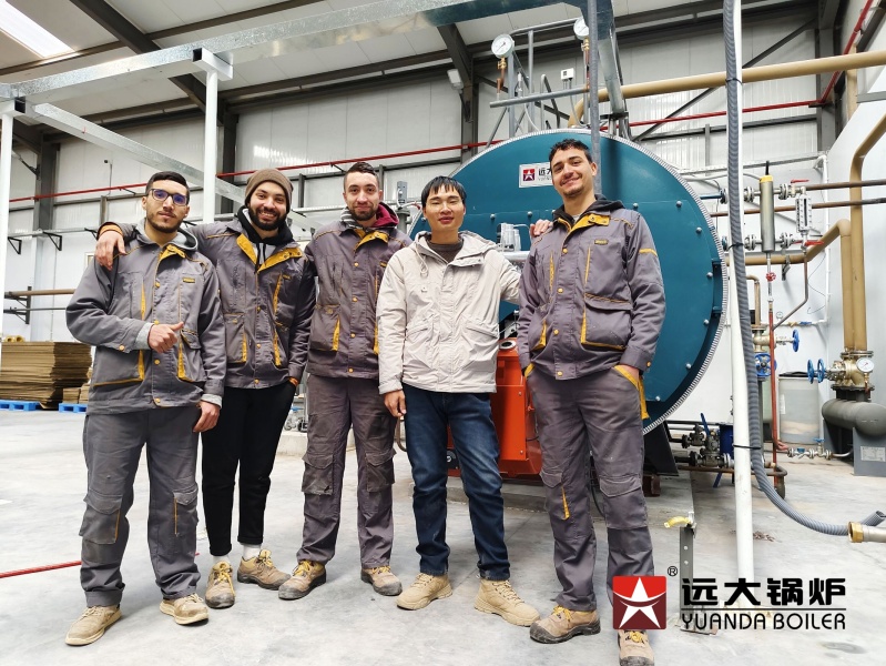 China Yuanda Boiler Sale Service in Algeria, Engineer Working Industrial Boiler Commissioning Service