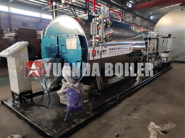 Skid Mounted Diesel Gas Fired Steam Boiler 1ton Mobile Portable Steam Boiler 1000kg/hour